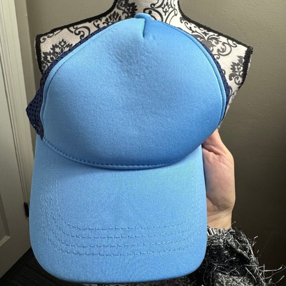 OPEN EDITColorblock Trucker Hat In Blue Combo - Picture 4 of 10